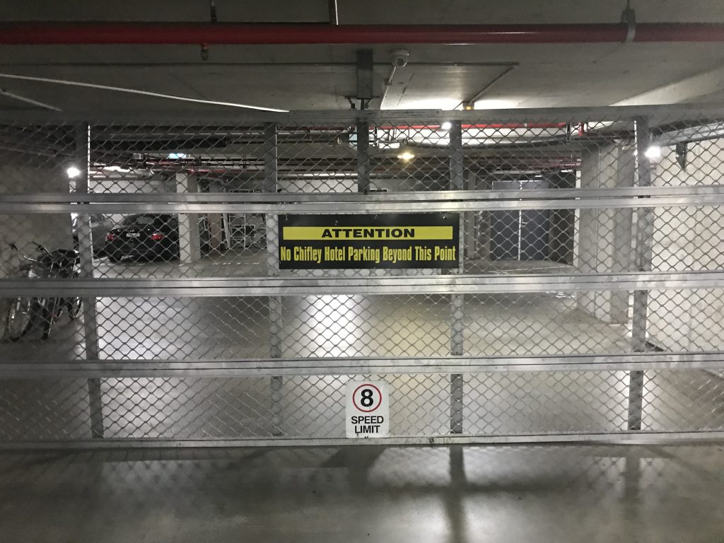 Drive through the internal roller door